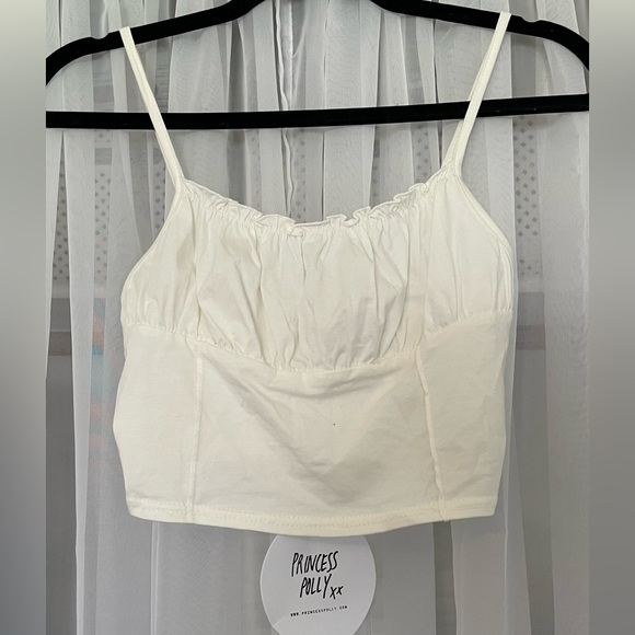 NWT Princess Polly WHITE Crop Camisole Top (Size: US 4) - Picture 3 of 5